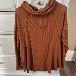 Brown long sleeve top